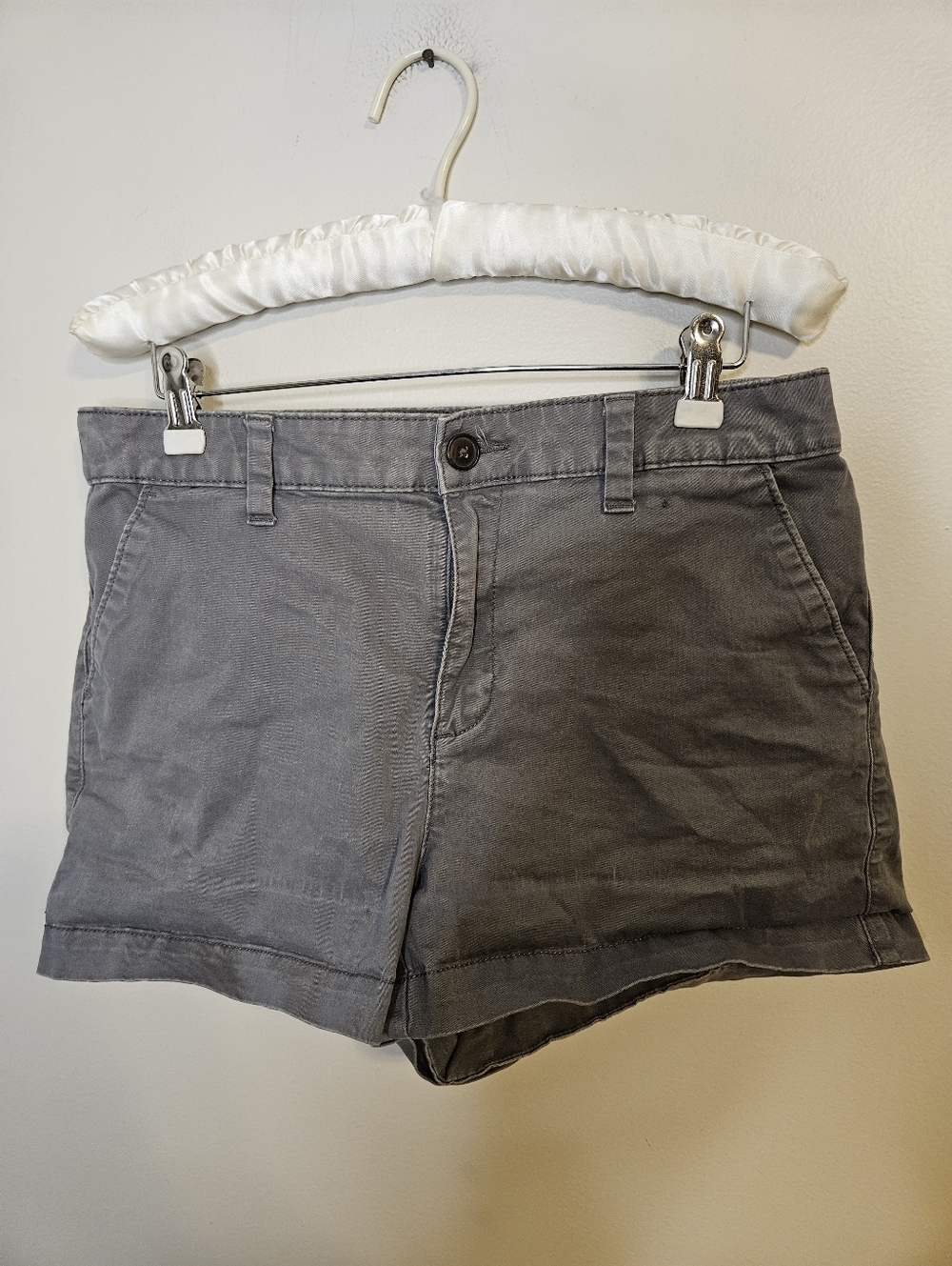 A New Day Women's Casual Cotton-Blend Shorts Stretch Gray Summer Neutral